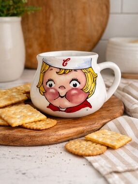 Vintage campbells soup Ceramic Mug girl